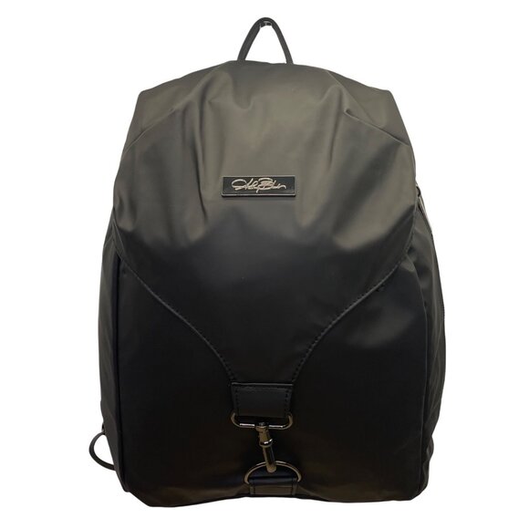 Ashley Black Women’s Black Nylon Secure Adjustable Straps Multi Pockets Backpack - Picture 1 of 13